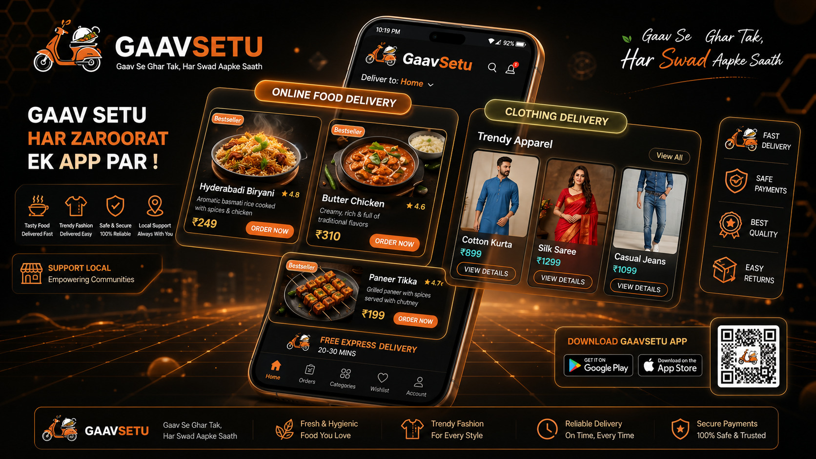 GaavSetu App UI Showcase VanceSetu